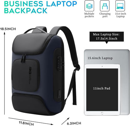 BANGE Anti Theft Backpack,Slim Laptop Backpacks Fit for 15.6 INCH，Business Backpack with USB Charging Port,Men Travel Backpack for Men and Women
