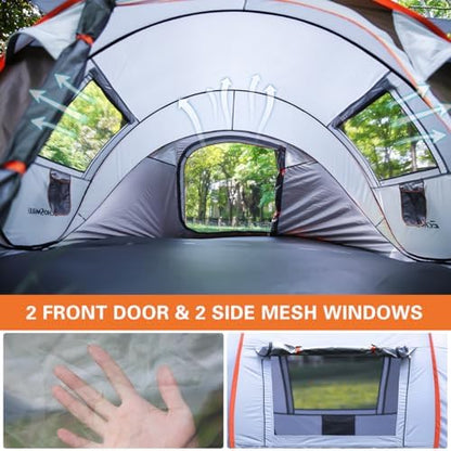 Pop Up Tent Camping Waterproof Family 4-6 Person Easy Setup Large