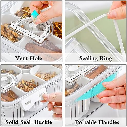 2Pack Divided Snackle Box Charcuterie Container Poratble Bacon Container for Refrigerator 3 Compartment Serving Veggie Tray with Lid Portable Travel Fruit Caddy for Cheese,Candy,Ham,Salad