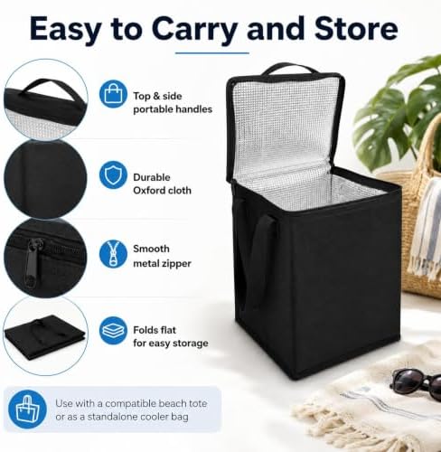 Insulated Cooler Organizer Insert, Compatible with X Large Bogg Bag, Waterproof Portable Cooling Storage Liner, Practical Bogg Bag Accessories for Beach Trips, Picnic, Camping & Outdoor Activities