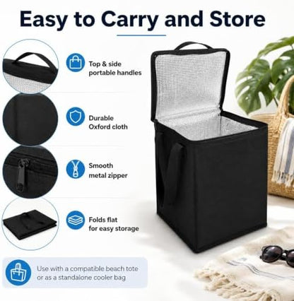 Insulated Cooler Organizer Insert, Compatible with X Large Bogg Bag, Waterproof Portable Cooling Storage Liner, Practical Bogg Bag Accessories for Beach Trips, Picnic, Camping & Outdoor Activities
