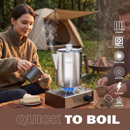 9 Cup Stainless Steel Coffee Percolator