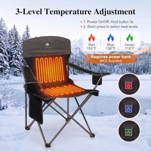 Camping Chair Set of 3, Outdoor Folding Camping Chairs for Heavy People with Cup Holder & Carry Bag,Collapsible Chair Include One Sofa Chair and Two Single Chair,Support up to 500lbs
