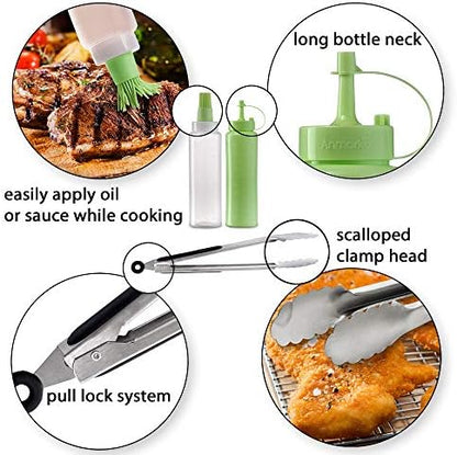 Metal Spatula Set Stainless Steel and Scraper - Professional Chef Griddle Spatulas Set of 6 - Heavy Duty Accessories Great for Cast Iron BBQ Flat Top Grill Skillet Pan