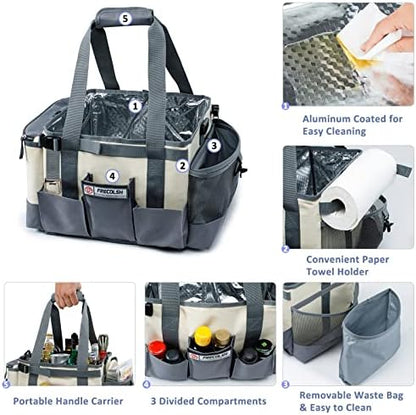Large Grill Caddy, Tailgating Essentials Organizer for BBQ, Camping &Picnic