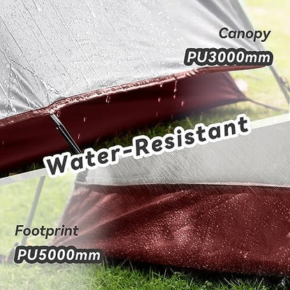 Forceatt Camping Tent 2/3/4 Person, Professional Waterproof & Windproof Lightweight Backpacking Tent Suitable for Outdoor,Hiking,Camping, Mountaineering and Travel