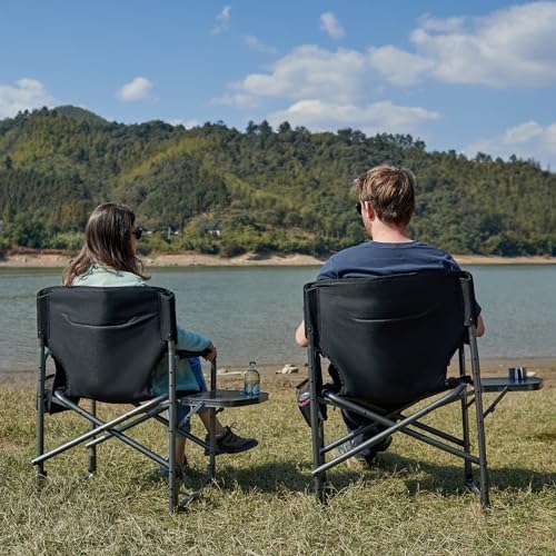 TIMBER RIDGE Aluminum Oversized Camping Chair, Support 400lbs