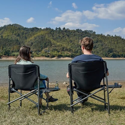 TIMBER RIDGE Aluminum Oversized Camping Chair, Support 400lbs
