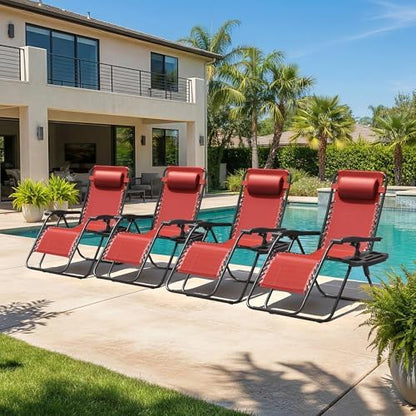 Homall Zero Gravity Chair Patio Folding Lawn Camp Reclining Lounge Chair