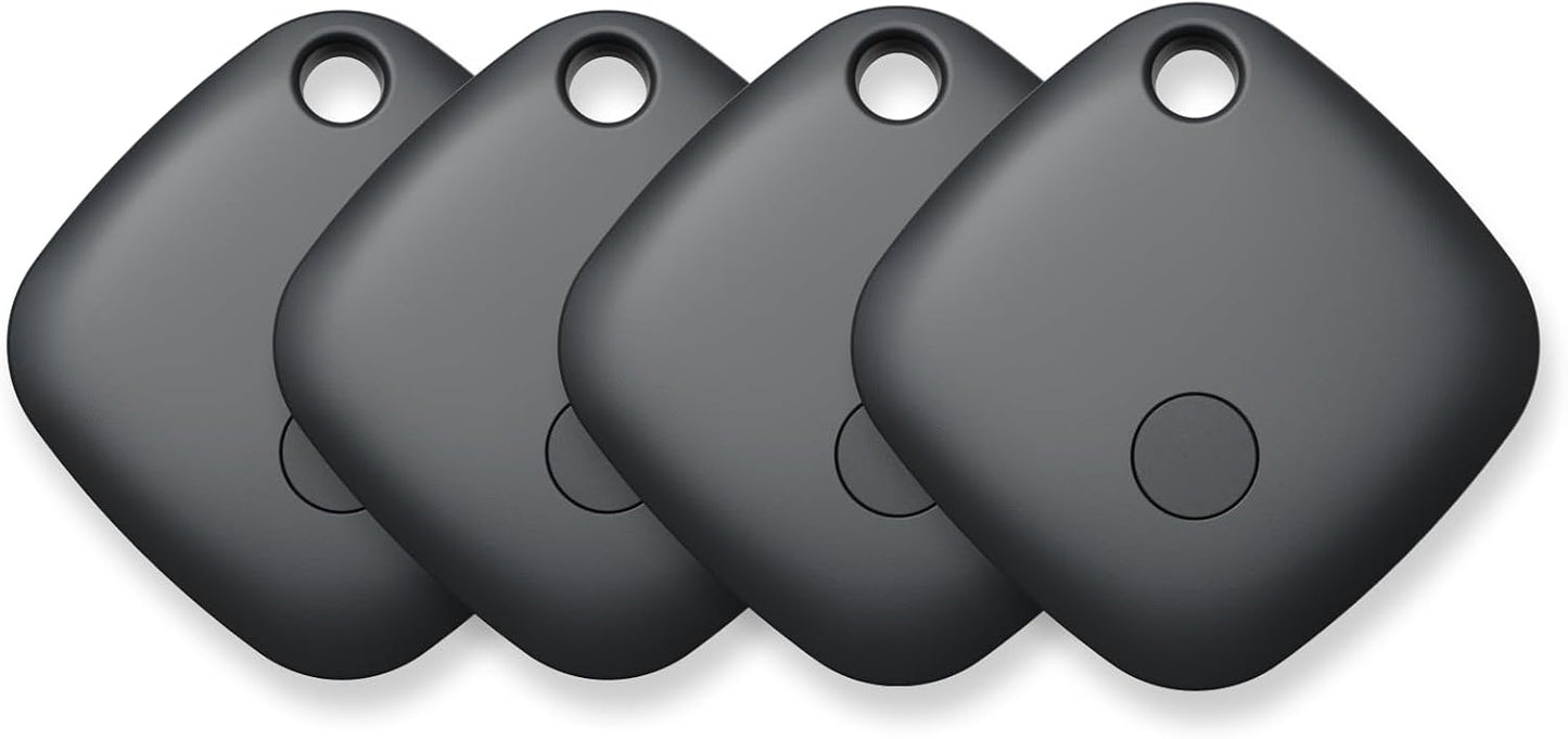 Air Tracker Tags-4 Pack, Bluetooth Tracker Works with Apple Find My APP (iOS Only, Not for Android), Keys Finder, Item Locator for Keys, Luggage, Backpack, Bags, Wallet, Replaceable Battery