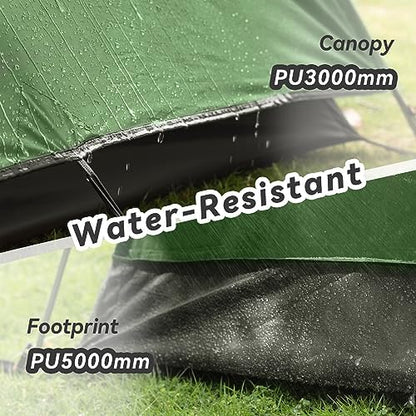 Forceatt Camping Tent 2/3/4 Person, Professional Waterproof & Windproof Lightweight Backpacking Tent Suitable for Outdoor,Hiking,Camping, Mountaineering and Travel