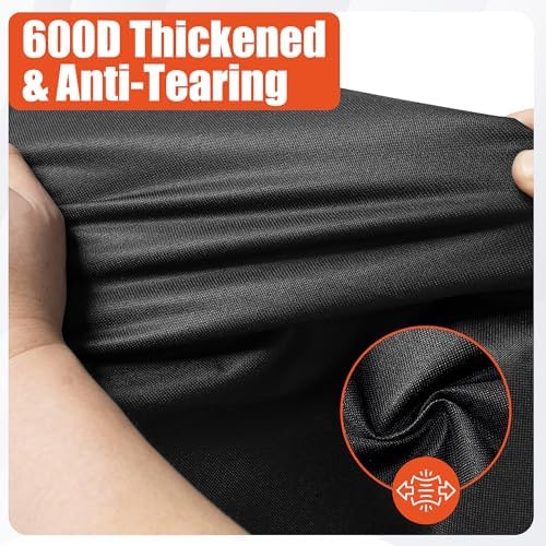 i COVER 66 Inch Offset Smoker Cover, 600D Pellet Grill Cover, Heavy Duty BBQ Smoker Cover, Waterproof Patio Outdoor Canvas Barbecue Cover for Landmann Brinkmann Charbroil Chargriller