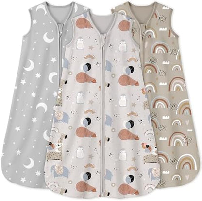 Yoofoss Baby Sleep Sack 18-24 Month 0.5TOG 100% Organic Cotton 2-Way Zipper