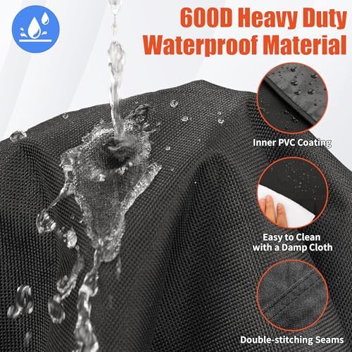iCOVER 2 Burner Grill Cover - 32 inch Small Grill Cover 600D Heavy Duty Waterproof, Fits Weber/Char-Broil/Brinkmann/Nexgrill/Jenn Air/Pit Boss 3 Series with Collapsed Side Tables, Fade & UV Resistant