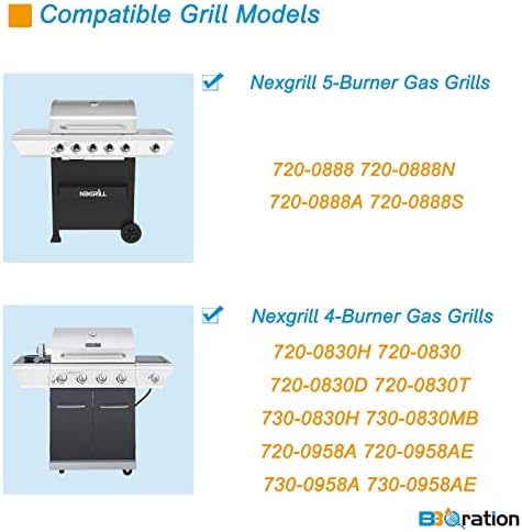 17" Grill Grates Replacement Parts for Nexgrill 4-Burner 720-0830H 720-0783E Nexgrill Replacement Parts 5 Burner 720-0888N 720-0888 720-0697, Grill Parts for Kenmore, Uniflame and More