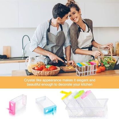 Spice Shaker, 6 Pcs Seasoning Rack Spice Pots Storage Container