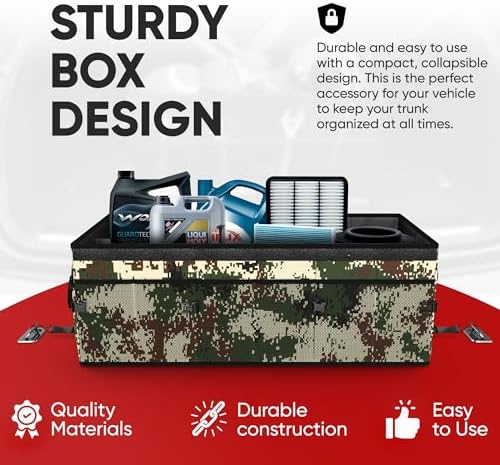 FORTEM Trunk Organizer - Foldable Car Organizer with Cooler for SUV, Trucks