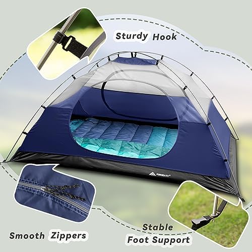 Forceatt Camping Tent 2/3/4 Person, Professional Waterproof & Windproof Lightweight Backpacking Tent Suitable for Outdoor,Hiking,Camping, Mountaineering and Travel