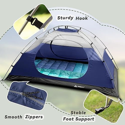 Forceatt Camping Tent 2/3/4 Person, Professional Waterproof & Windproof Lightweight Backpacking Tent Suitable for Outdoor,Hiking,Camping, Mountaineering and Travel