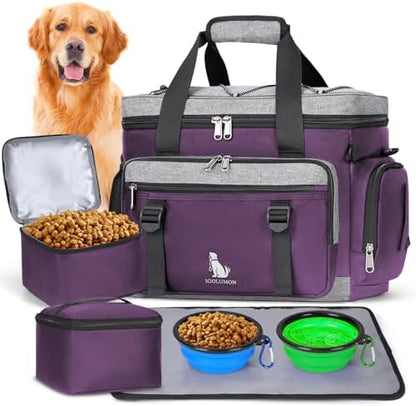 IGOLUMON Dog Travel Bag Large Waterproof Pet Travel Bags Set for Supplies