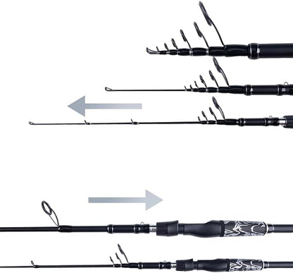 RIFT Venture Telescopic Fishing Rods, Rubber Grips, Fuji Guides, Carbon Fiber - Image 7