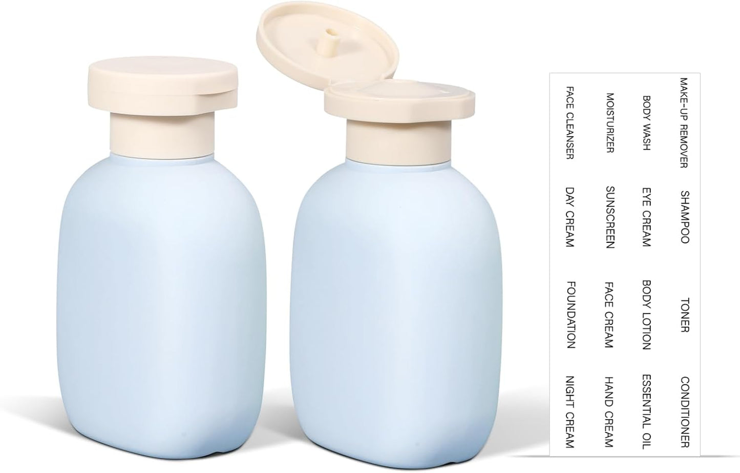 3.4oz Travel Bottle with Flip Cap, Leak Proof Squeeze Bottles, Refillable Plastic Travel Containers for Creams, Lotion, Foundation, Shampoo, Conditioner