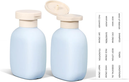 3.4oz Travel Bottle with Flip Cap, Leak Proof Squeeze Bottles, Refillable Plastic Travel Containers for Creams, Lotion, Foundation, Shampoo, Conditioner