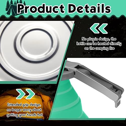 Geiserailie 1.5l Portable Collapsible Kettle Camping Pot