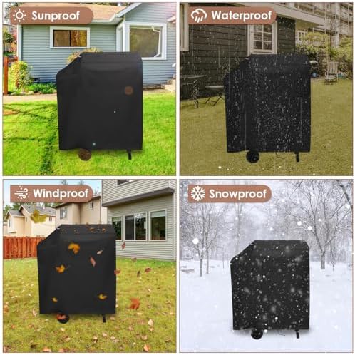 35" Barrel Grill Cover for DNKMOR Charcoal Grill with Side Table