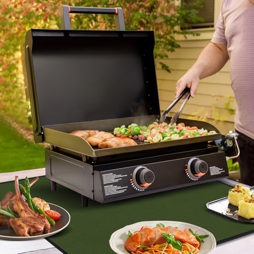 Heat Resistant Mats for Countertop fits Tabletop Grill, 36x24x0.04in, Green