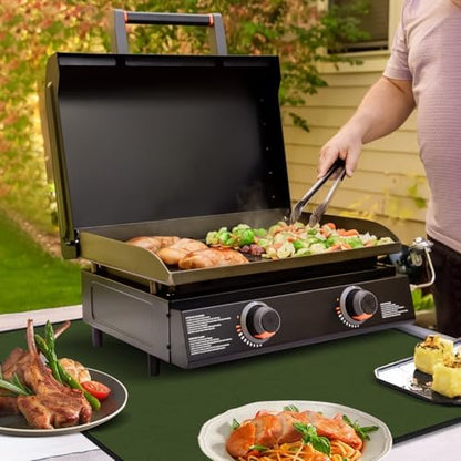 Heat Resistant Mats for Countertop fits Tabletop Grill, 31x24x0.04in, Green