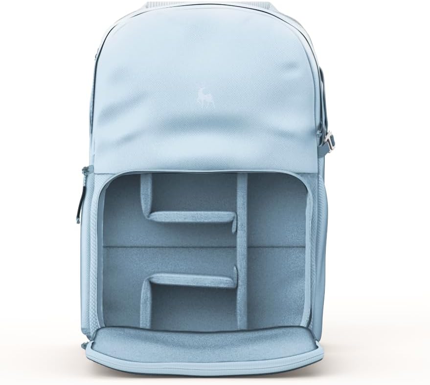 BREVITE - The Jumper - Compact Camera Backpacks for Photographers - A Minimalist & Travel-friendly Photography Backpack Compatible With Both Laptop & DSLR Accessories 18L (Misty Blue)