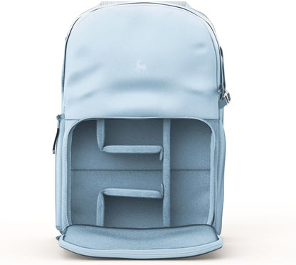 BREVITE - The Jumper - Compact Camera Backpacks for Photographers - A Minimalist & Travel-friendly Photography Backpack Compatible With Both Laptop & DSLR Accessories 18L (Misty Blue)