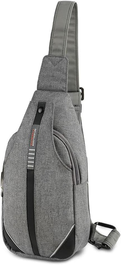 WATERFLY Small Crossbody Sling Backpack Anti Theft Backpack for Traveling Chest Shoulder Bag