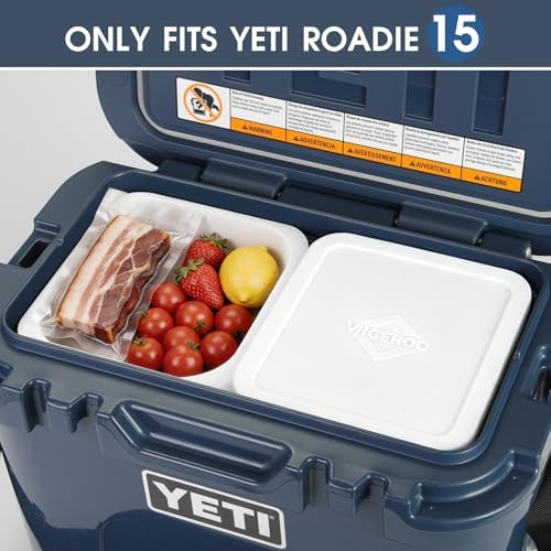 Silicone Cooler Basket for YETI Roadie 15，Dry Goods Trays - Divider and Organizer Accessories for Camping, Tailgating and Storage