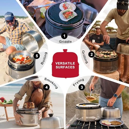 COBB Portable Tabletop Charcoal Grill Stainless Steel Smokeless