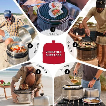 COBB Portable Tabletop Charcoal Grill Stainless Steel Smokeless