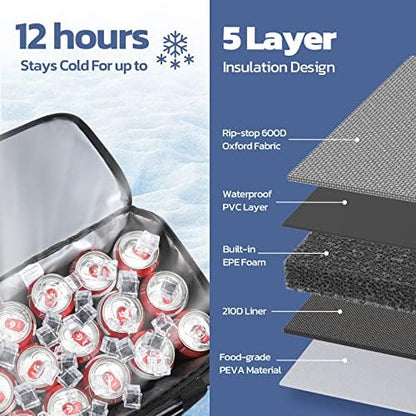 Maelstrom 24/30/60 Can Soft Cooler Bag, Double Deck Portable Ice Chest