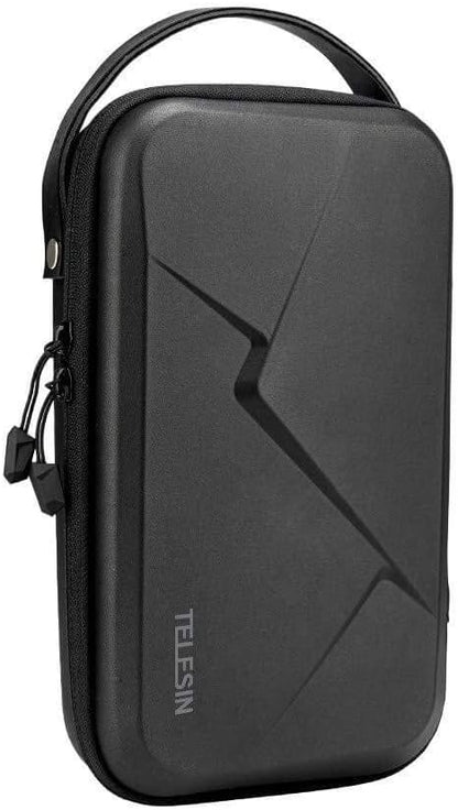 TELESIN Carrying Case Organizer for Go Pro Insta360 DJI Camera, with DYI Divider Waterproof Hard Protect Carry Bag for Hero 13 12 11 10 9 8 X2 X3 X4 X5 GO2 GO3 AKASO Selfie Stick Strap Accessory