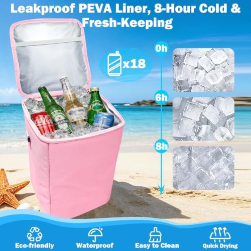 2-in-1 Accessories for XL Large Bogg Bag - Cooler and Organizer Insert, Portable PEVA Cooler Bag, Ice Chest with Handle and Strap, Lightweight Mesh Inserts Bogg Bag Organizer only for XL