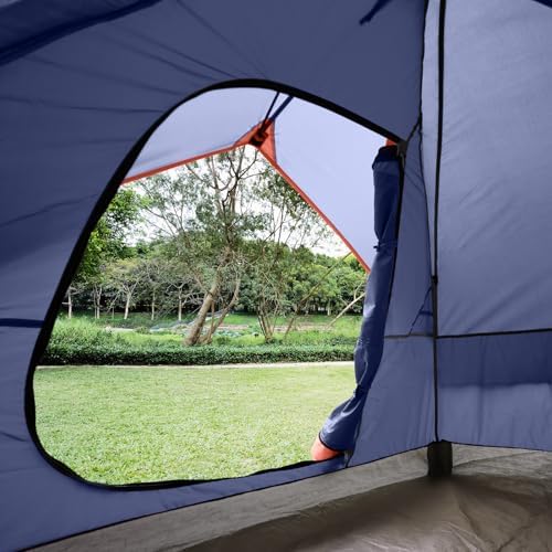 unp 6 Person 4 Season Dome Tent, Easy to Set Up for Camping & Hiking, Lightweight & Portable, Green