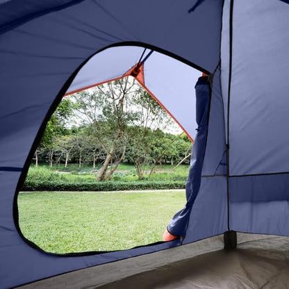 unp 6 Person 4 Season Dome Tent, Easy to Set Up for Camping & Hiking, Lightweight & Portable, Green