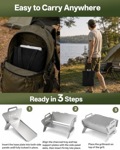 Charmline Portable Charcoal Grill and Fire Pit