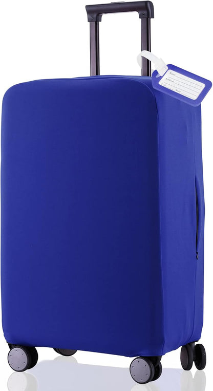 Travel Luggage Cover Suitcase Protector Scratch-Resistant Fit 19-31 Inch Suitcase, Not Included Suitcase (Blue, XL(28-29 inch))