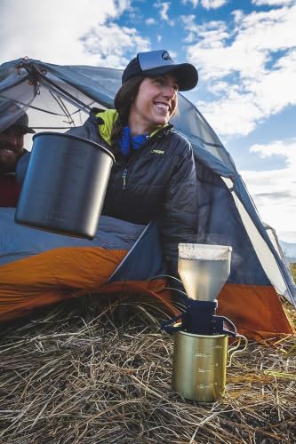 GSI Outdoors Coffee Rocket Pour-Over Coffee Maker I Collapsible, Nesting, Drip Coffee Set for Camping & Travel