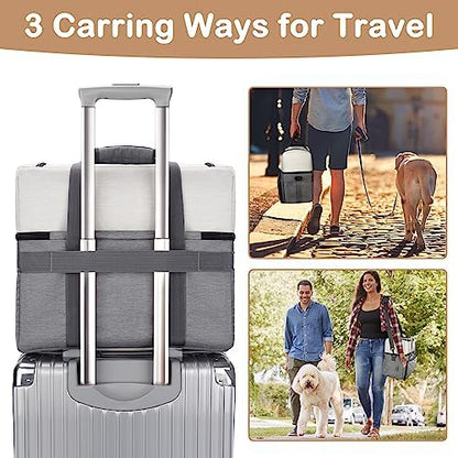 Mancro Dual Layers Dog Travel Bag, Dog Mom Gifts, Road Trip Essentials