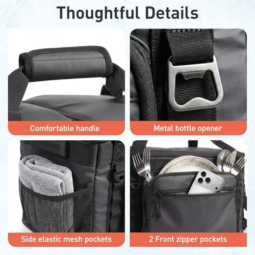 TOURIT 2-Zone Soft Cooler Bag 30/48 Cans, Dry & Wet Insulated Beach Cooler