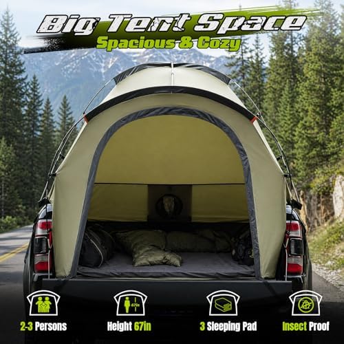 WildFinder Truck Bed Tent with Rainfly, Truck Tents for Camping 5.5-6.0 Ft