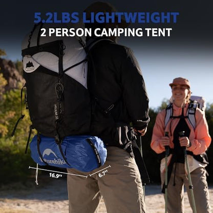 Naturehike Bleik-A 2-3 Person Camping Tent, Waterproof Double Layer Lightweight Backpacking Tents for Camping