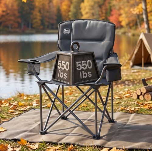 Timber Ridge 2 Pack Oversized Folding Camping Chair for Adults